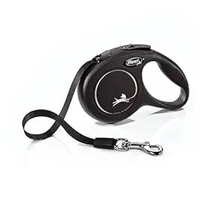 Flexi CL00T3.250.S New Classic Tape Retractable Leash, Black, X-Small/10'
