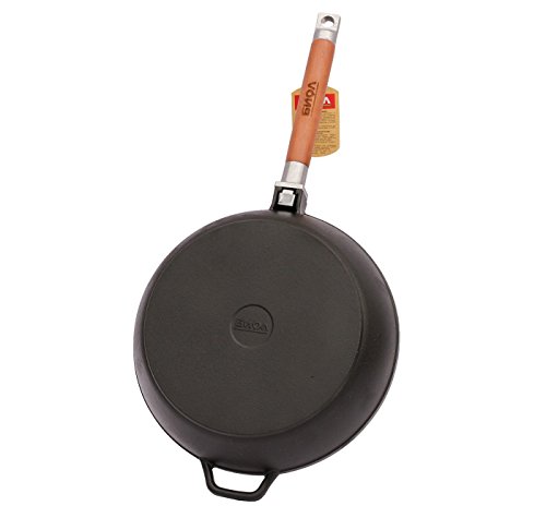 Gusseisen Pfanne Schmorpfanne Bratpfanne mit abnehmbaren Griff Ø 24, 26, 28 cm. Höne 5,8 und 6,6cm. (28) - 3