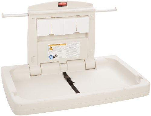 Rubbermaid Commercial PLAT Horizontal Baby Changing Station - Light Platinum