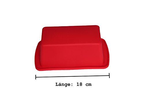 Kastenform und Tortenform Set Silikon: Kleine Brotbackform & runde Kuchenform in Rot, idealer Mini-Tortenboden ♥ Verilicious - 4
