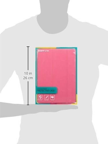 iPad Air 2 Hülle, ESR® Yippee Bildserie Auto aufwachen / Schlaf Funktion Wickelfalz Ledertasche mit Lichtdurchlässig Rückseite Abdeckung Schutzhülle für iPad Air 2 / iPad 6 (Violett Rote)