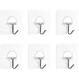 12 Crochets Adhésifs Transparents - Auto-Adhésifs, Imperméables, Pour Salle De Bain, Cuisine - 3