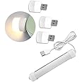 GUFFI L13 Portable USB LED Mini Tube Light, with High Brightness Cool Day Light for Small Rooms, Petty Shops, Car Indoor Mini Light Straight Linear LED Tube Light 1 Mtr Wire & 3 Pc USB Mini Bulb