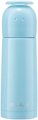 Landrind Portable Thermos Travel Mug Cute Design Vacuum Insulated Stainless Steel Thermos Water Bottle, Mini Size Coffee Thermos &amp; Vacuum Flask (350 mL, The Angel &amp; Blue)
