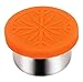 Produktbild QQBL 304 Edelstahl-Würz Glas Orange Silikon-Deckeldichtung Spice Box Kreative Küche Würz Kasten Multifunktionalen Knackiger 1Kg Kaufen Sie Eine Kostenlose