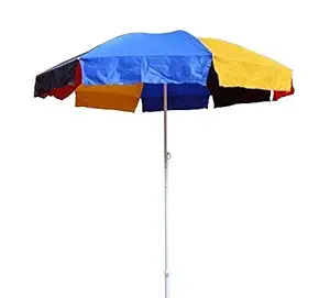 Brandway Promotional Garden Umbrella Without Stand Thick Waterproof Fabric (8 Feet & Multicolor)