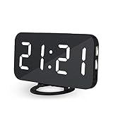 Presione el botón de repetición para ingresar al modo de repetición, el sonido de la alarma volverá a reproducirse después de 2 minutos y durará 2 minutos, perfecto para personas con sueño pesado.