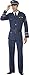 Price comparison product image Smiffy's Adult men's WW2 Air Force Captain Costume, trousers, Jacket, Hat and Tie, Wartime 40's, Serious Fun, Size M, 38830