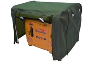 BAGS 4 EVERYTHING LARGE (3KW) GENERATOR COVER & FRAME FOR RIGHT PANEL WATERPROOF HEAVY DUTY CANVAS MATERIAL (GREEN)