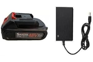 MAGISHOP Batteria Di Ricambio 48v Originale SIARLINXI 5000mAh + Caricabatteria x tutti gli Elettroutensili