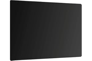ALLboards Glas Herdabdeckplatte Schneidebrett SCHWARZ CLASSIC BLACK 52x60 cm Multi-Platte Arbeitsplatte Herdschutz Deko für Küchen Gehärtetes