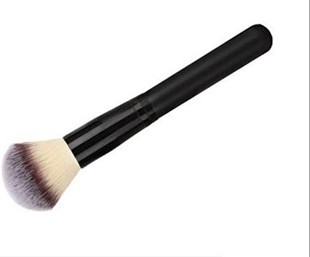 WAQIONG 1PC Large Loose Foundation Powder Brush for Blending Buffing Liquid Cream or Solid Powder Superfine Nylon Hair Blush Brush Face Coverage Long Black Handle