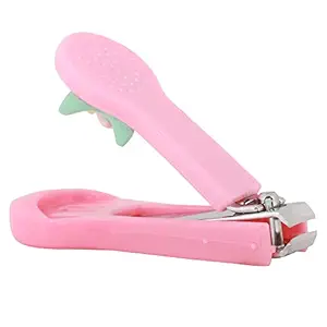 Pokory Baby Nail Cutter for Kids Light Pink- Pack of 1|Suitable for Age 6 Months and Above|Useful for Nail Clipper Manicure Pedicure Care for Baby Boy Girl Children