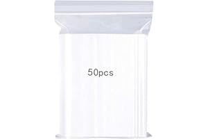 YOFADCI Zip Bolsas, bolsa reutilizable de bloqueo de cremallera fuerte, engrosamiento y durable, cerradura firme para cerrar, 25x35cm se aplican 50PCS Grande