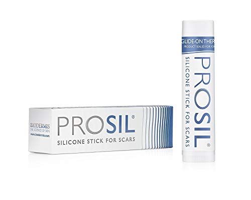 Pro-Sil Silicone Scar Stick Keloid and Hypertophic Scar Glide on Professional Therapy for Scars 17g (4x larger easy application stick) by Prosil