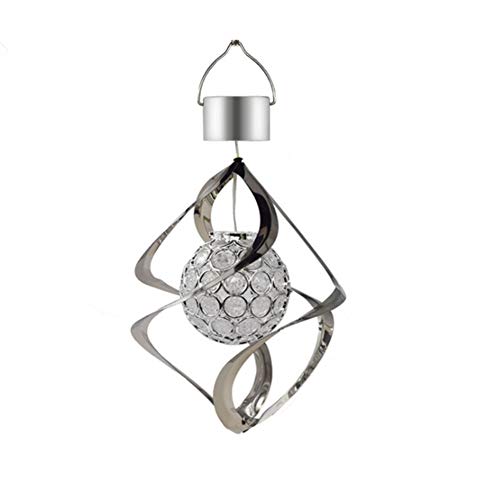 Pozodul Energía Solar Carillón del Viento Luz Colgante Espiral Jardín Cambio Colorido Lámpara Decorativa de hilandero