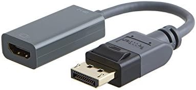 VeLLBox Gold Plate DisplayPort(DP1.2Version) to HDMI Adapter, Support 4K X 2K & 3D Audio/Video Converter, Grey Color, 10CM