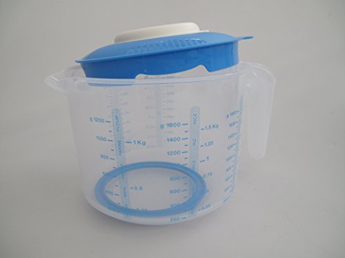 TUPPERWARE Backen Rühr-Mix Messbecher Candy 2,0L blau D216 Rührbecher Backhelfer 7561 - 2