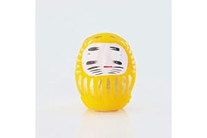 YOSHIDA DARUMA Daruma, Amulette Japonaise en Papier mâché, 6 cm Taille 0.3 (Jaune)