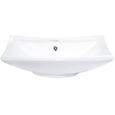 TecTake Vasque en céramique lavabo | design élégant | moderne rectangulaire | 60x44x16 cm
