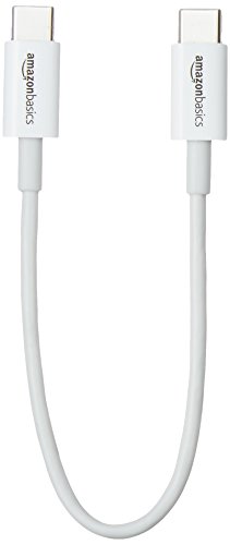 AmazonBasics - Verbindungskabel, USB Typ C auf USB Typ C, USB 2.0, 15,2 cm, Weiß