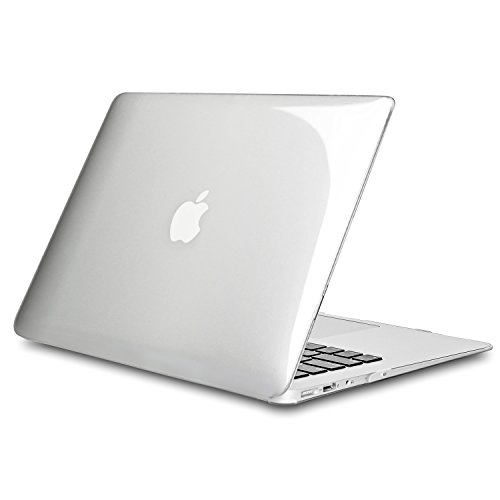 TECOOL MacBook Air 13 Hard Case  Slim Plastik Hartschale Schutzh  lle Snap H  lle f  r Apple MacBook Air 13 3 Zoll Modell A1466 and A1369 - Kristallkl