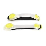 AimdonR LED-Armband, 2er Pack Hohe Sichtbarkeit leuchten Sport-Armbänder, verstellbare leuchtende Armbänder für Läufer, Jogger, Tierbesitzer, Radfahrer