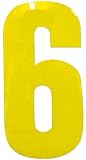 Rowan Self Adhesive Wheelie Bin Numbers 17cm - 6 - Yellow