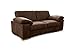 Produktbild Cavadore 3-Sitzer Sofa Ventere / Kleine Couch in Wildlederoptik / 200 x 86 x 100 cm (BxHxT) / Dunkelbraun