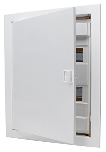 Kopp rasante y Paredes Huecas - Caja de distribución con Puerta, 2 Filas de Metal para 24 Pole, 1 Pieza, Color Blanco, 340512001