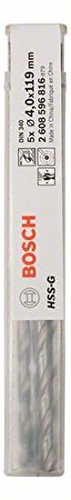 Bosch Pro Metallbohrer HSS-G geschliffen mit langer Arbeitslänge (5 Stück, Ø 4 mm) - 5