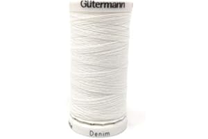 Gütermann Denim Fil à Coudre en Polyester 100 m par Bobine, Weiß