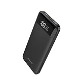 Batterie Externe 10000mAh Ultra Slim, USB C Power Bank avec Ecran LED, Modèle Dernier,Charge Rapide 5V/3A Batterie Portable Mince Compacte Compatible avec iphone 6s/6/7/x Samsung Huawei