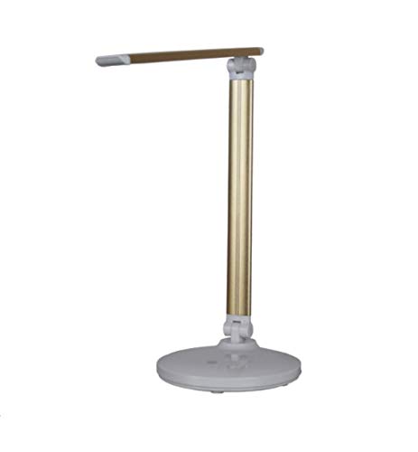 Preisvergleich Produktbild JCZR Geführte Schreibtischlampe, Augenschutz, Der Klapptischlampe, Kreative Erlernende Augenlampe Lädt,Gold-Metalandplastic