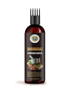RS Bhringraj Ayurvedic Hair Oil to Reduce Hair fall, Promote Hair growth, reduce Dandruff and prevent graying of Hair (Large, 200 ml)