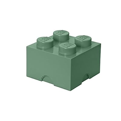 LEGO Brique de rangement LEGO 4 plots, Boîte de rangement empilable, 5,7 l,