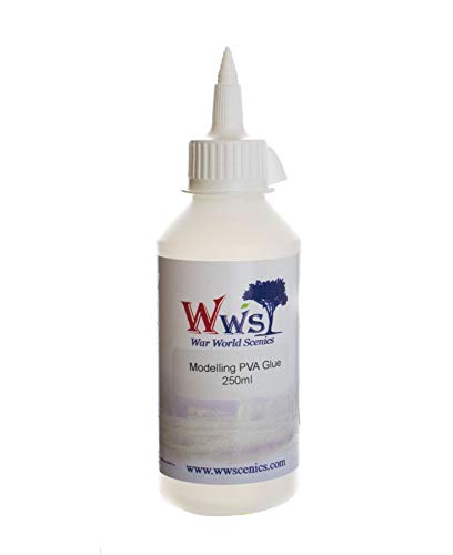 War World Scenics - Cola Blanca para modelismo 250ml - Modelismo Ferroviario, Wargaming, Maquetas, Dioramas, Terrenos
