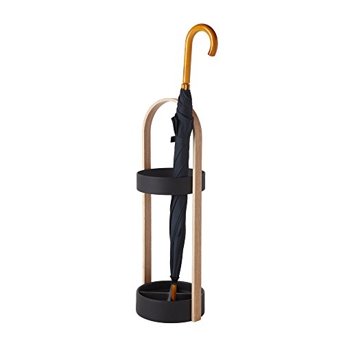 Umbra 320240-045 Hub Umbrella Stand, Wood, Black/Natural