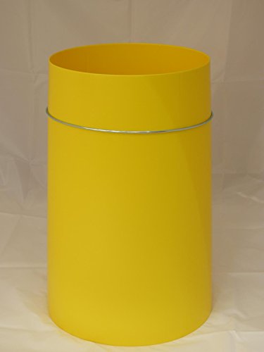 Sacktonne gelb für Gelben Sack mit gelbem Deckel und Metallring Mülleimer Müllsackständer … - 6