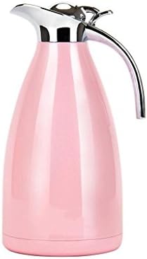 Rollsnownow Home 304 Stainless Steel Hot Water Bottle Heat Preservation High Capacity Insulation Pots Kitchen Restaurant Bedroom Warm Pot Kettle 2L ( Color : Pink )