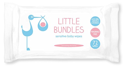 Little Bundles Sensitive Fragrance Free Baby Wipes 12 packs of 72 wipes (864 wipes in total)