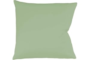 Fleuresse Colours Kissenbezug, Mako Satin, Salbeigrün, 40 x 40 cm