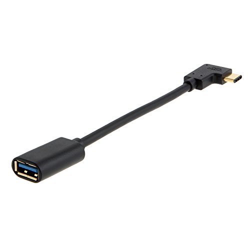 CableCreation Gold Winkel USB3.1 USB-C (Typ C) auf Standard USB 3.0 A Buchse Adapterkabel, USB-C OTG Kabel Das neue Macbook, Chromebook Pixel etc., 15CM / Schwarz - 5