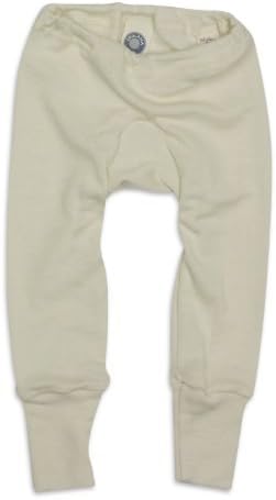 Cosilana - Baby Long Johns Bottoms0-2 months (Height 18-22) (50/56), Natural, 70% Organic Merino Wool, 30% Silk