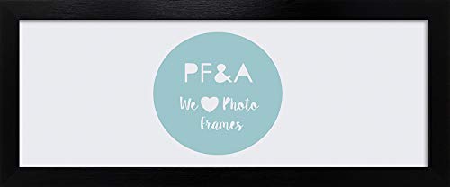 Photo Frames And Art 2 u 12 x 5/30 x 13 cm - Ventana de Cristal - Moderno Negro Premium Oxford Panorámica Delgado Marco de Fotos Vertical y Paisaje