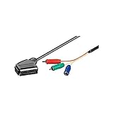 Farbe: Schwarz 2.0m Scart Stecker auf 3x Cinch Stecker (RGB)