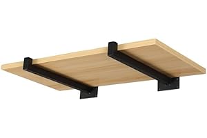 Ihomepark Equerre Etagere Industrielle Support d'étagère Mural Rétro - 25cm Quadrilatère Supports Plateaux Rétro en Métal avec Vis Tablette Mural Bride de Plomberie Steampunk Rural (2 Pcs)