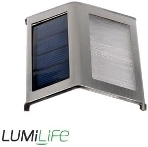 LUMiLiFE LED Solar Step Lights - 2 Pack - Day/Night Sensor