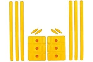 Kalindri Sports Lot de 6 mèches de Cricket en Plastique (6 mèches + 4 bélières + 2 Bases)