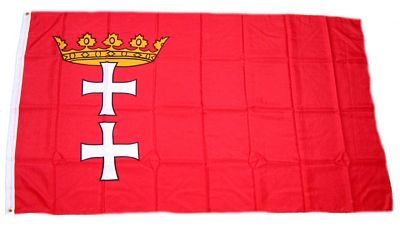 Preisvergleich Produktbild Fahne / Flagge Danzig NEU 90 x 150 cm Flaggen
